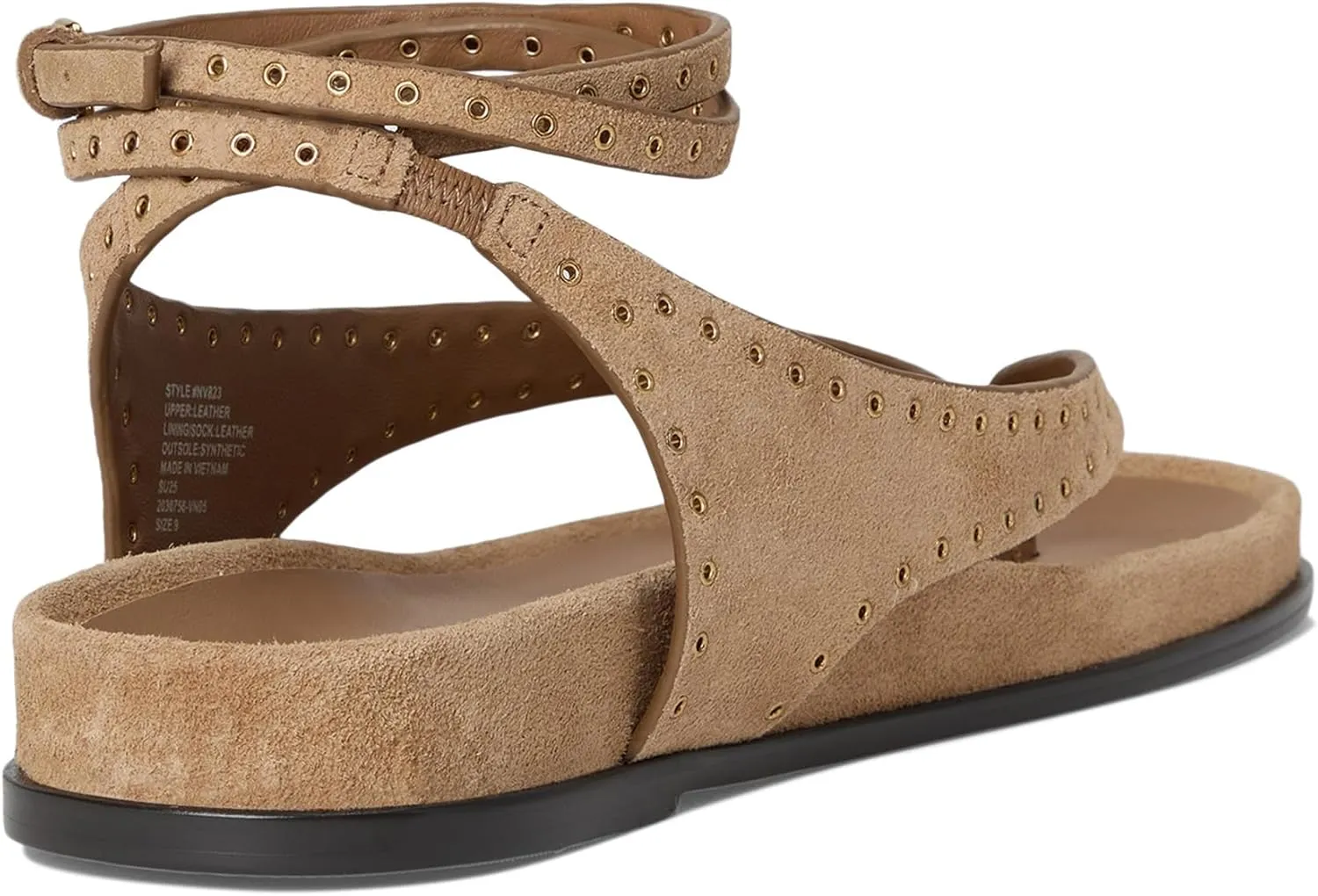 Madewell Women's MILLIE THONG LACE UP SANDAL - SUEDE GROMMET