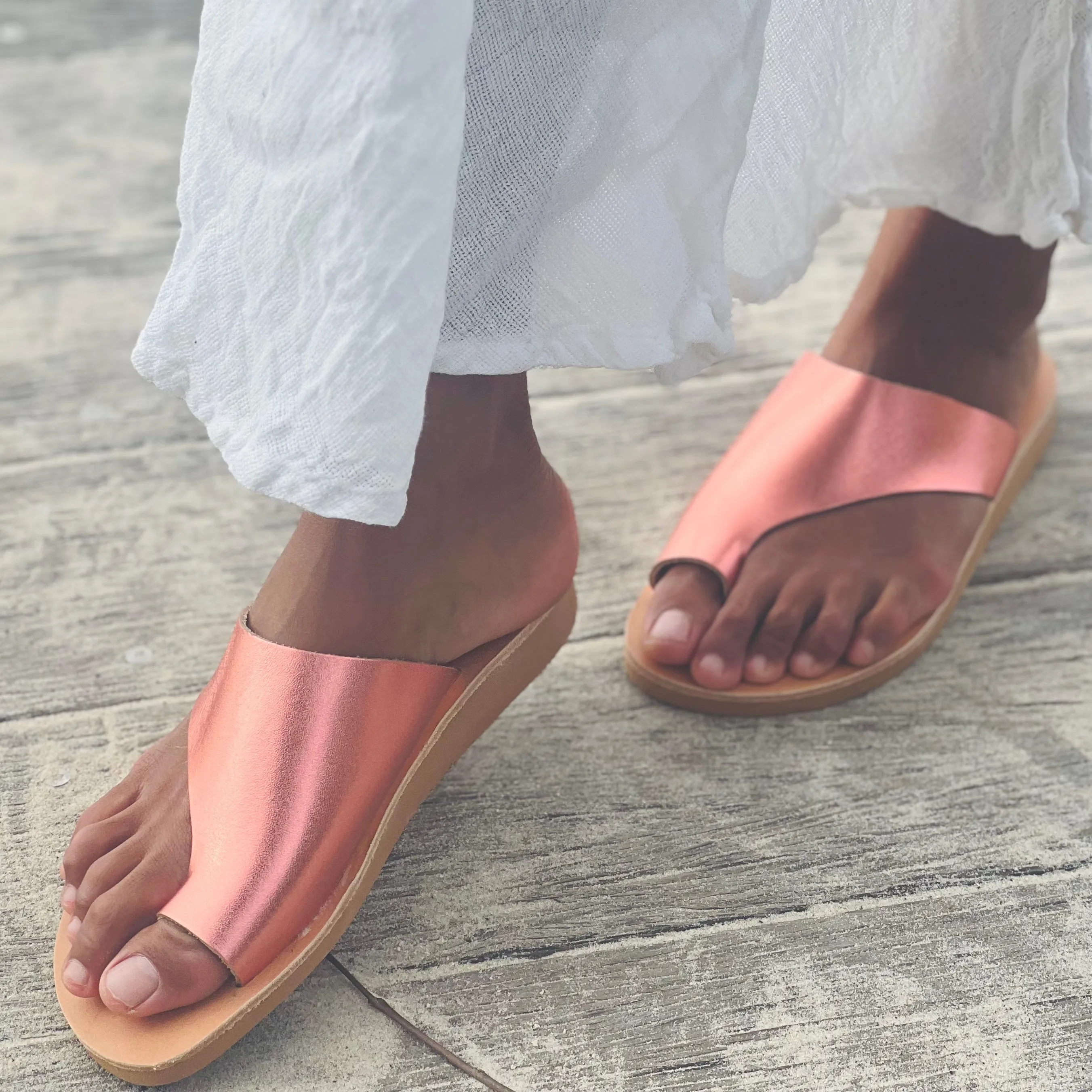 Maia Sandal- Metallic Rose