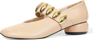 Mary Janes Dress Shoes for Women Heels Pumps Comfortable Closed Round Toe Chunky Low Heels Work Business Shoes