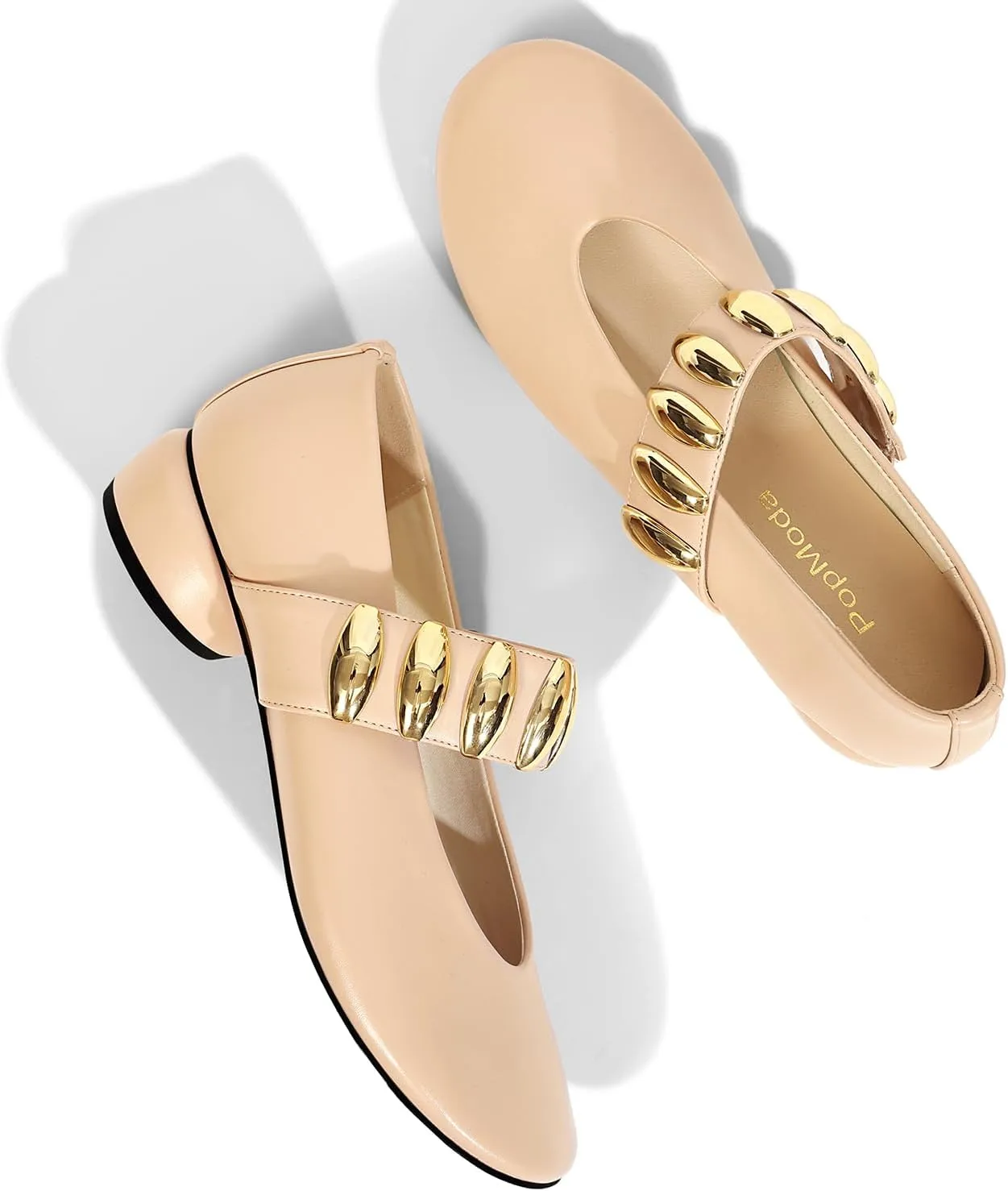 Mary Janes Dress Shoes for Women Heels Pumps Comfortable Closed Round Toe Chunky Low Heels Work Business Shoes
