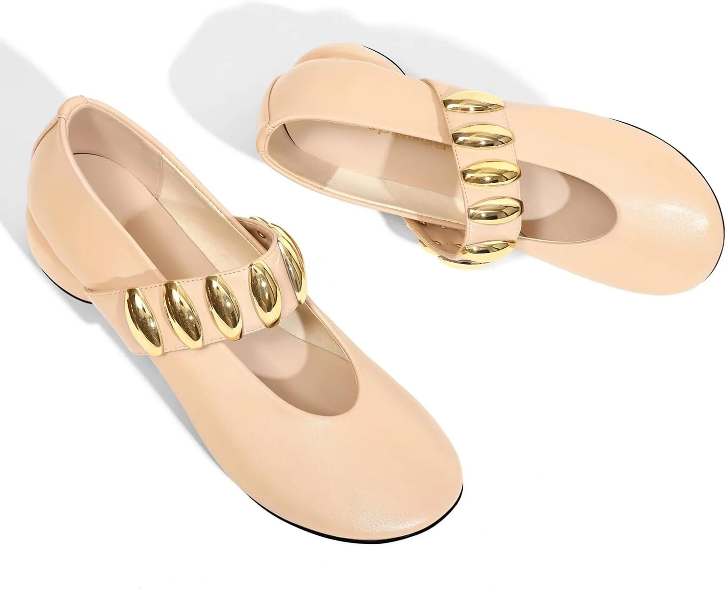 Mary Janes Dress Shoes for Women Heels Pumps Comfortable Closed Round Toe Chunky Low Heels Work Business Shoes
