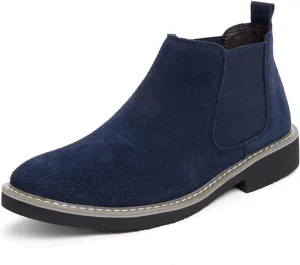 Men’s and Women’s Height Increasing Chelsea Boots - 2.36 Inches Taller, Suede Leather Slip-On Elevator Ankle Boots, Comfortable Formal and Casual Shoes
