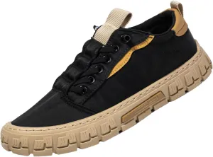 Men's Breathe Canvas Fashion Sneaker,Comfy Height Non-Slip Outdoor Travel Hiking Jogging Skateboarding Shoes