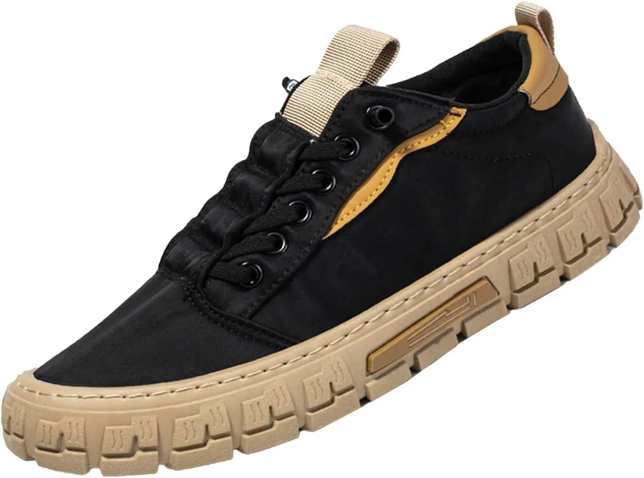 Men's Breathe Canvas Fashion Sneaker,Comfy Height Non-Slip Outdoor Travel Hiking Jogging Skateboarding Shoes