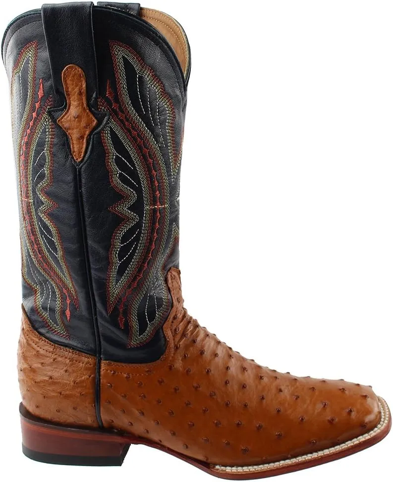 Men's Colt Full Quill Ostrich Square Toe Western Boot