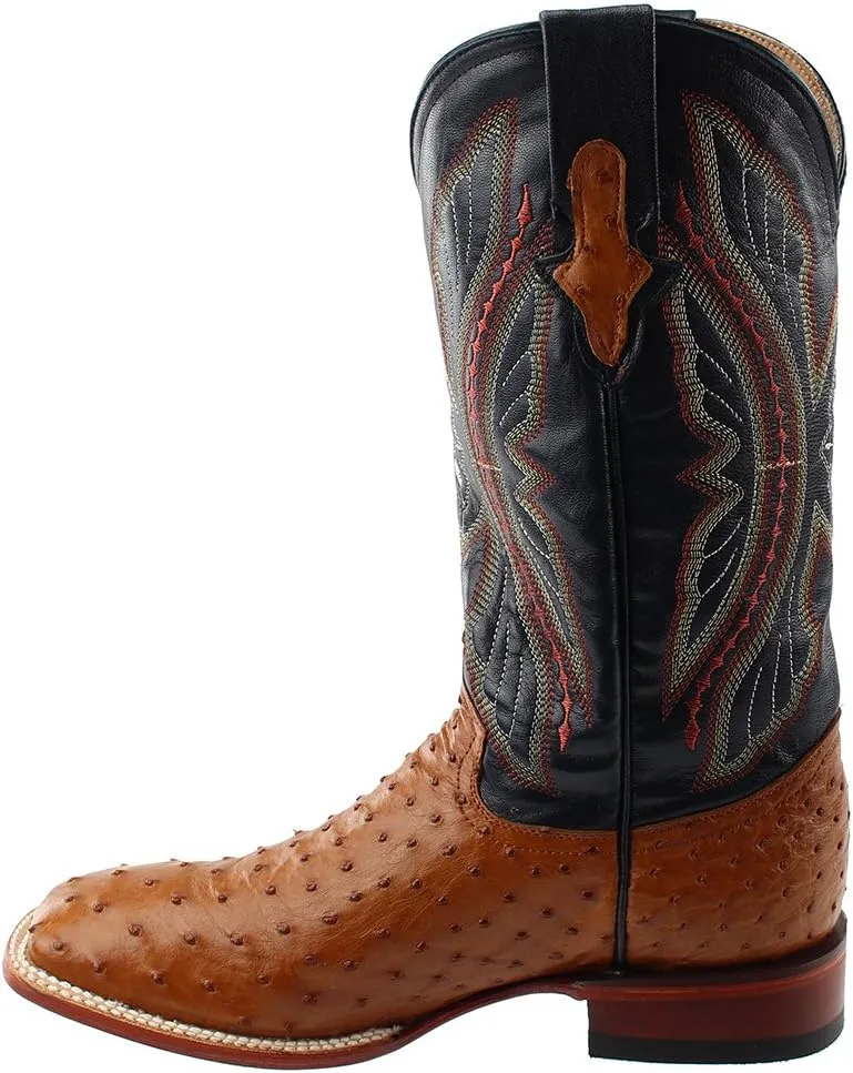 Men's Colt Full Quill Ostrich Square Toe Western Boot