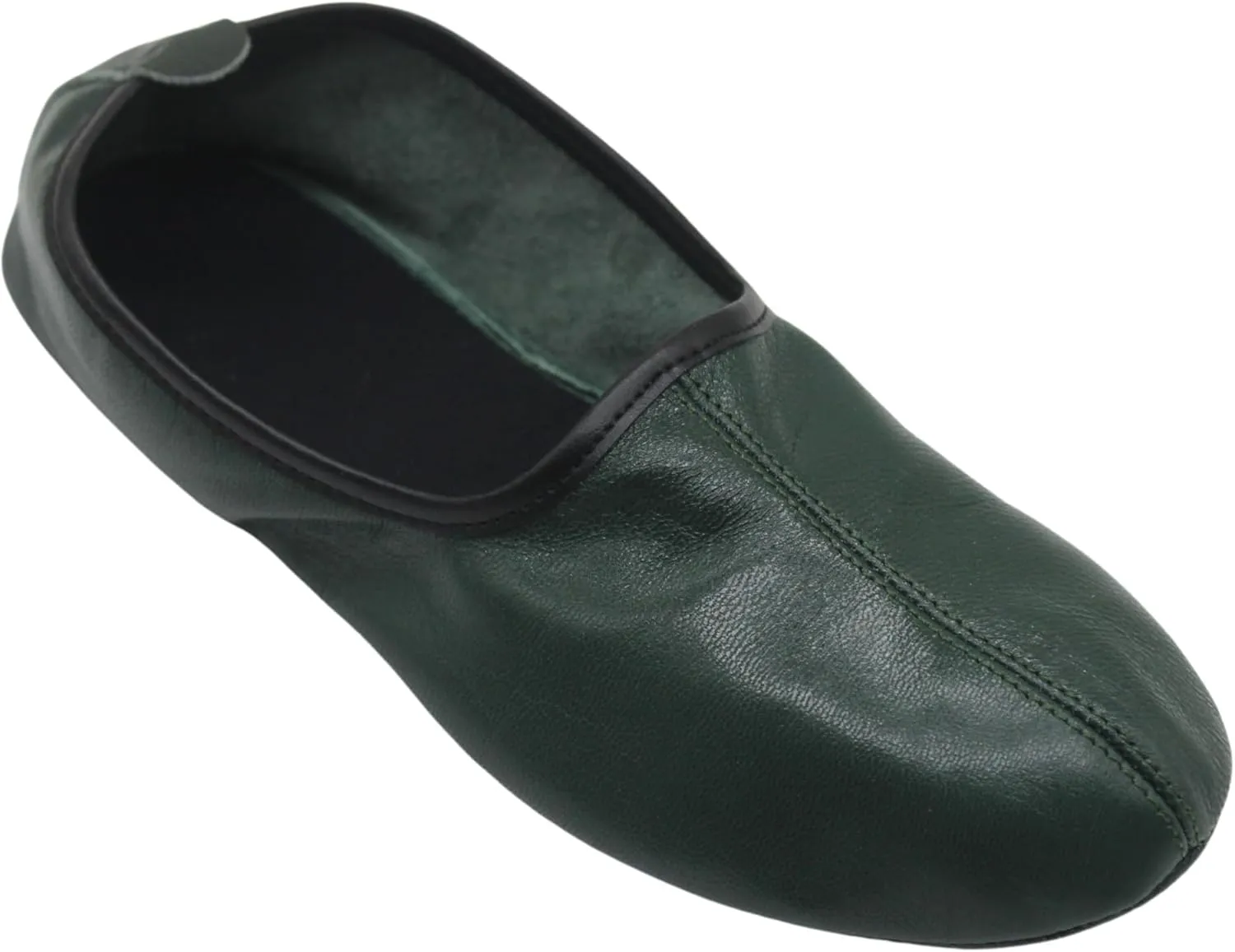 Mens Indoor Leather Slippers Traditional Babouche House Shoes Barefoot Moccasin