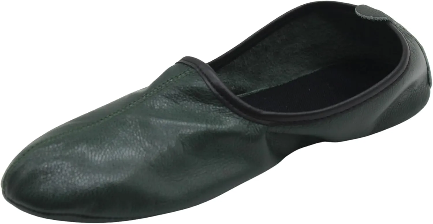 Mens Indoor Leather Slippers Traditional Babouche House Shoes Barefoot Moccasin