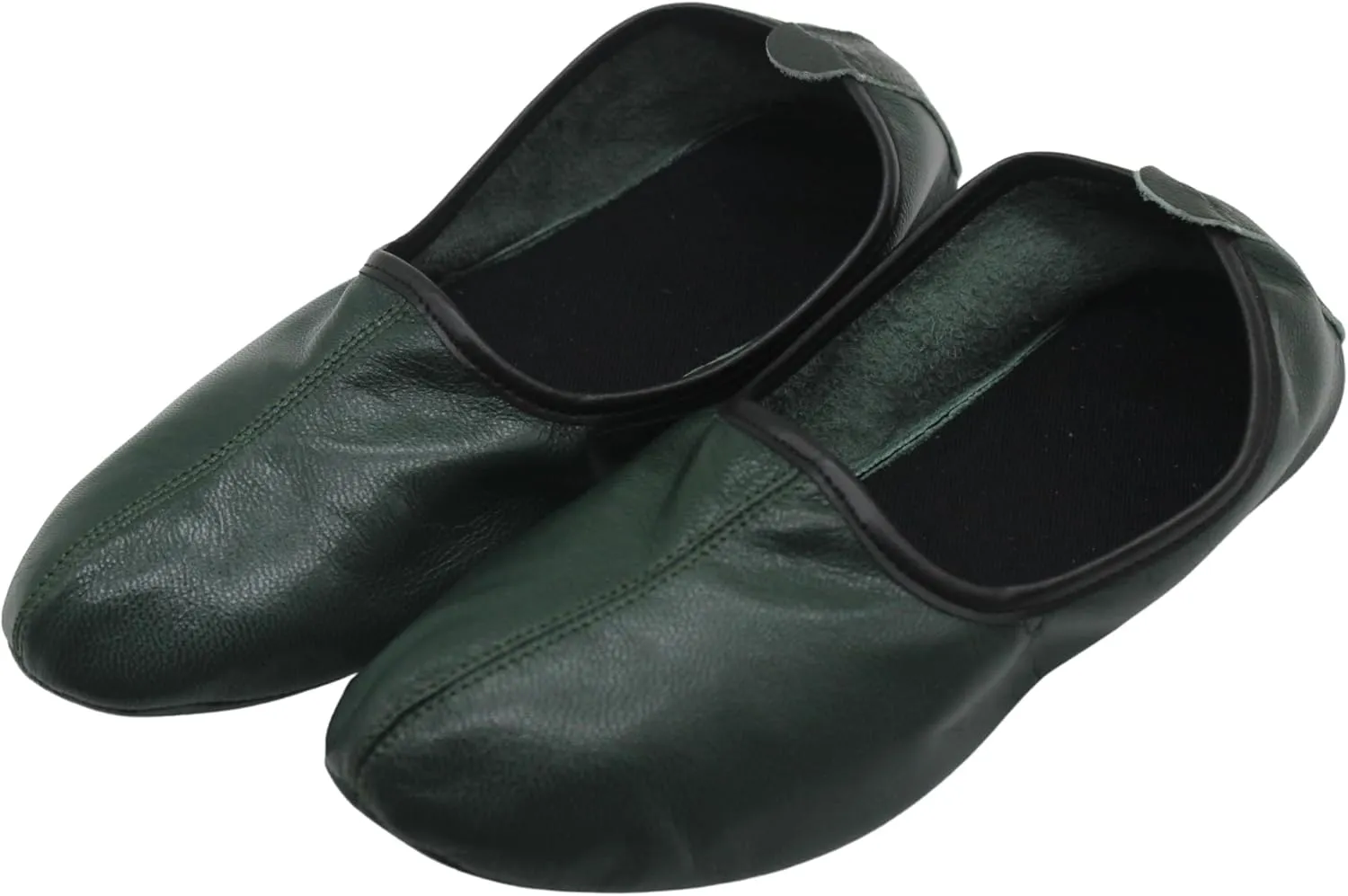 Mens Indoor Leather Slippers Traditional Babouche House Shoes Barefoot Moccasin