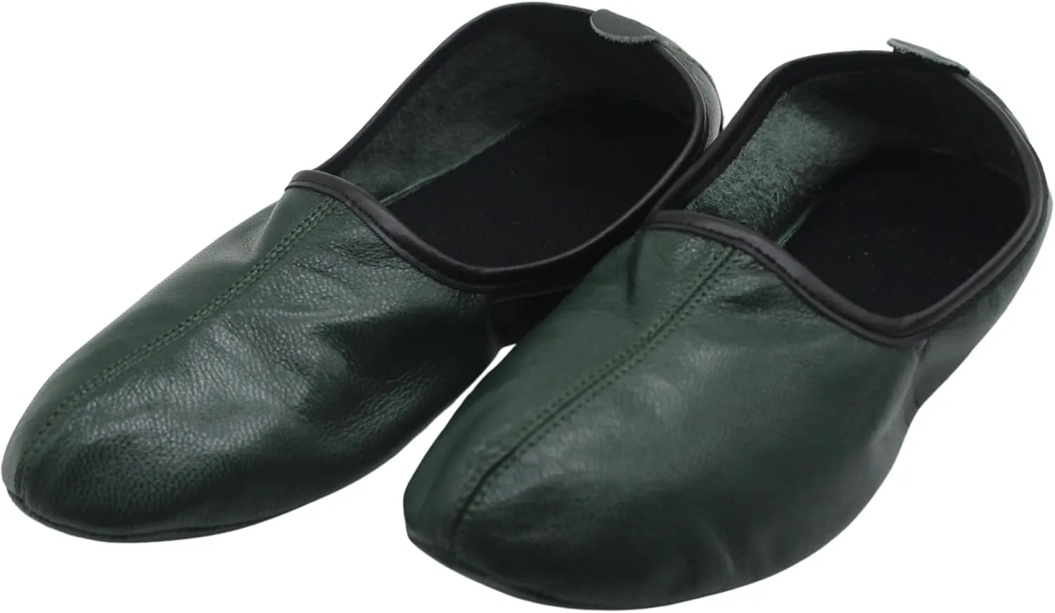 Mens Indoor Leather Slippers Traditional Babouche House Shoes Barefoot Moccasin