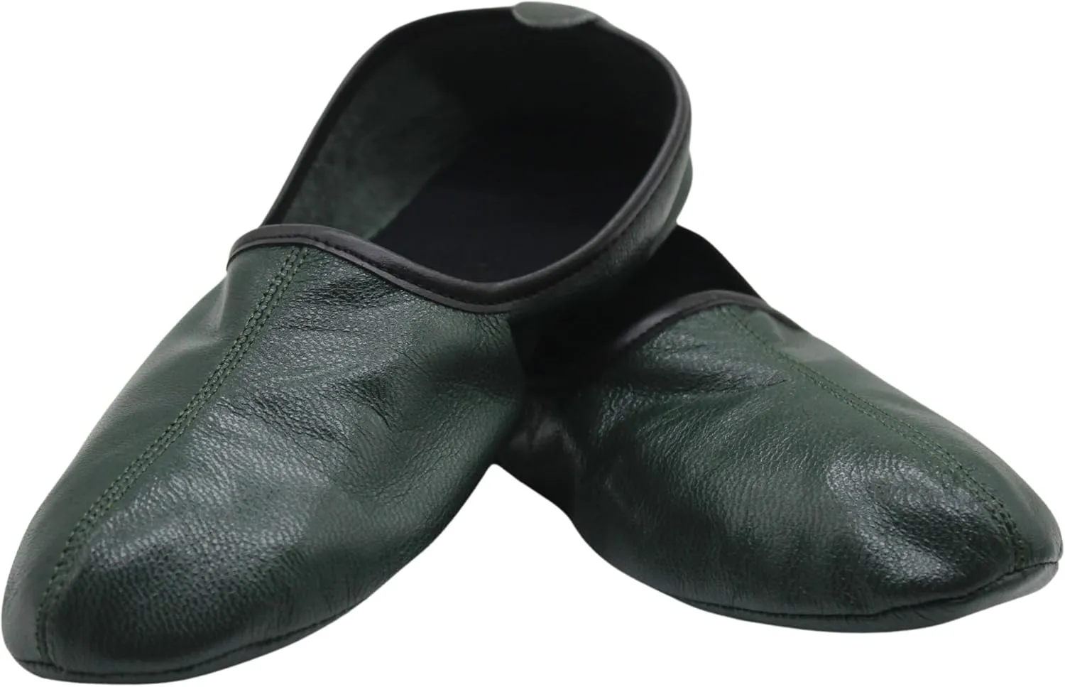 Mens Indoor Leather Slippers Traditional Babouche House Shoes Barefoot Moccasin