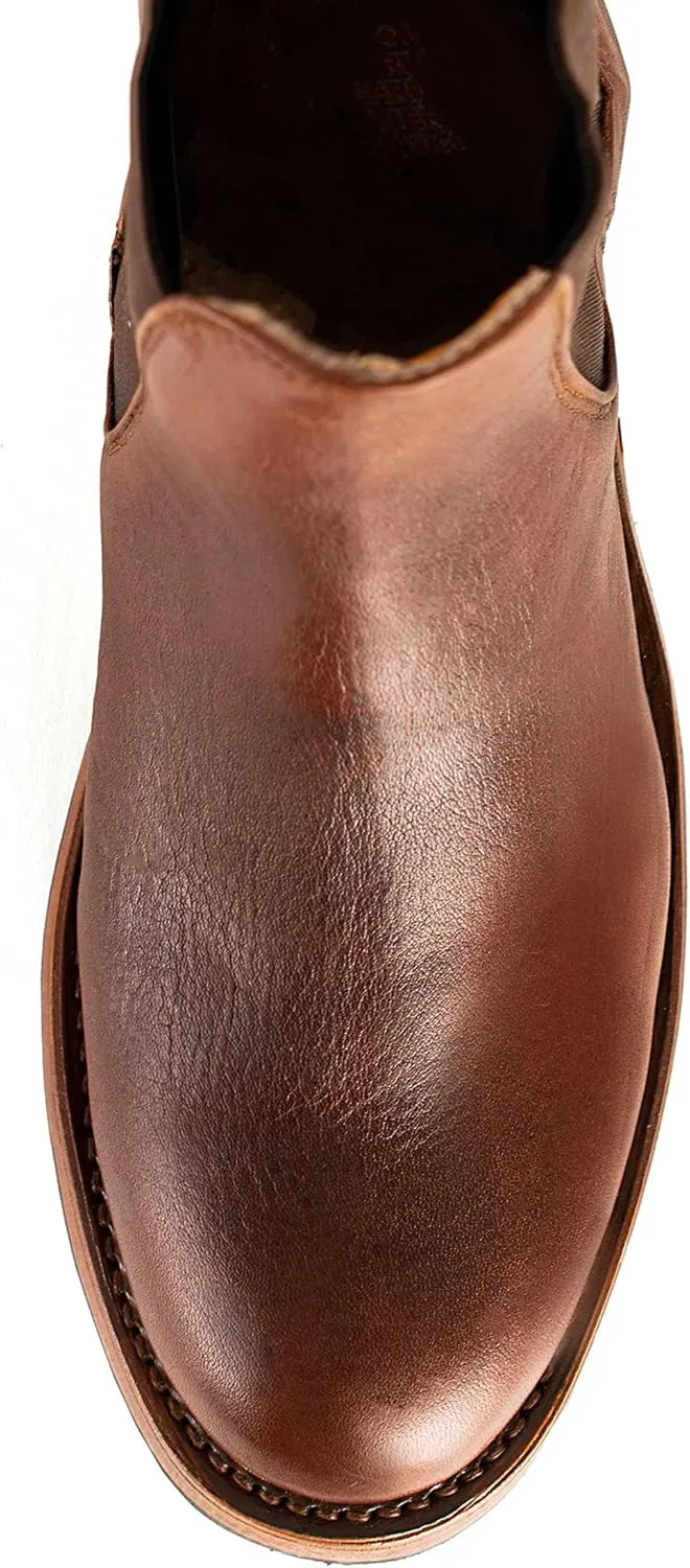 Men's Leather Chelsea Boot with Non-Slip Sole Style 6206