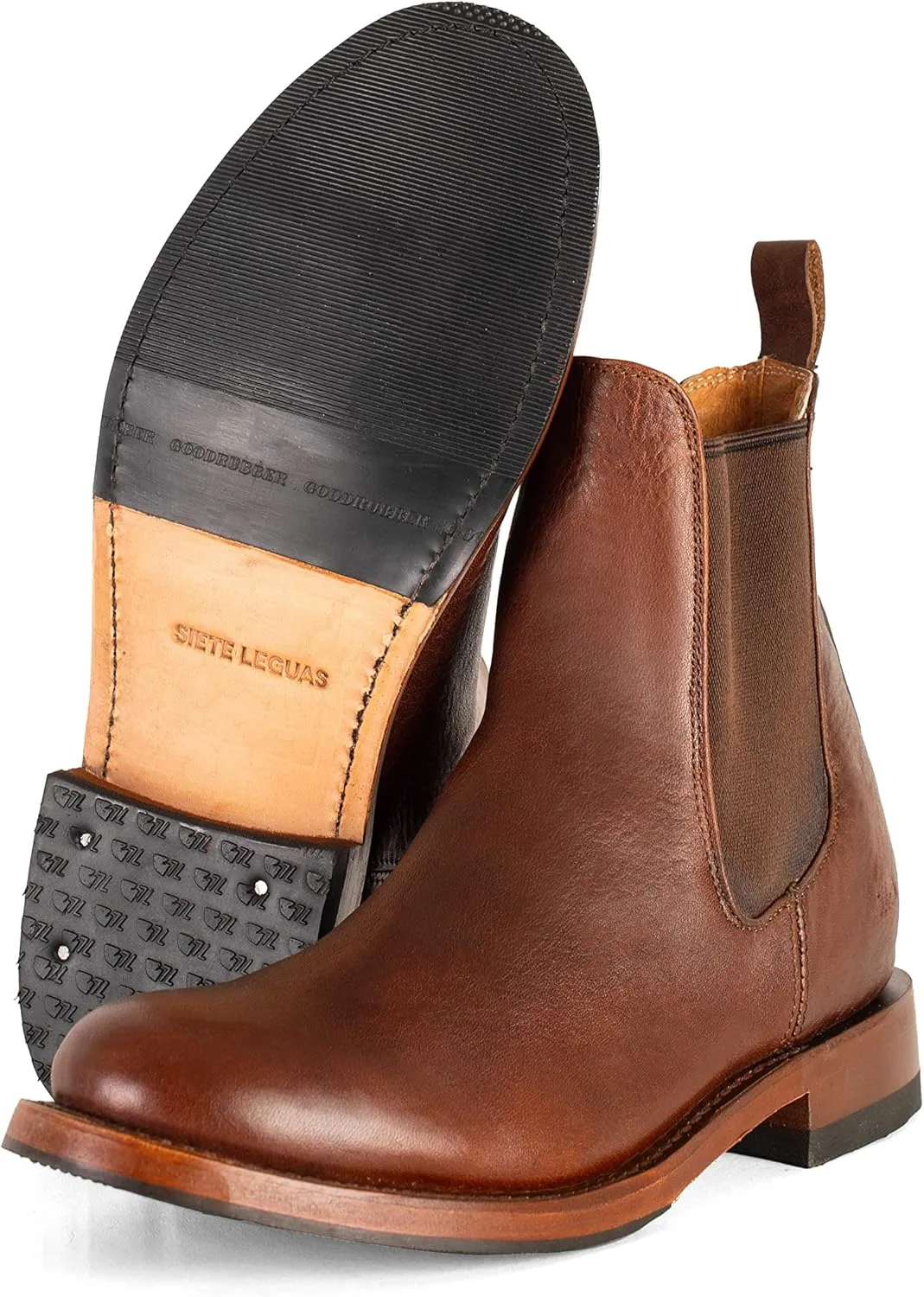 Men's Leather Chelsea Boot with Non-Slip Sole Style 6206