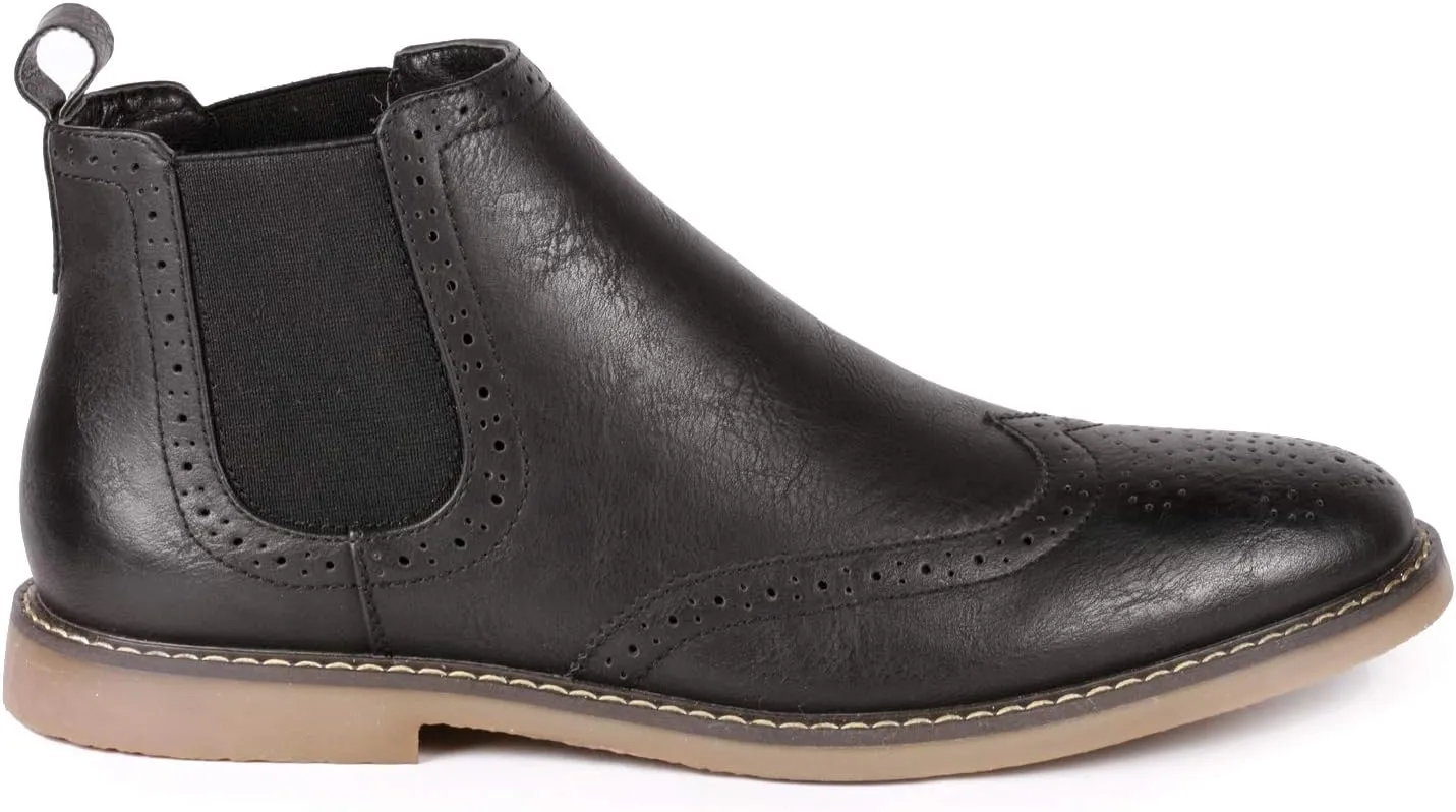 Metrocharm MC140 Men's Dress Wing Tip Casual Ankle Chelsea Boot