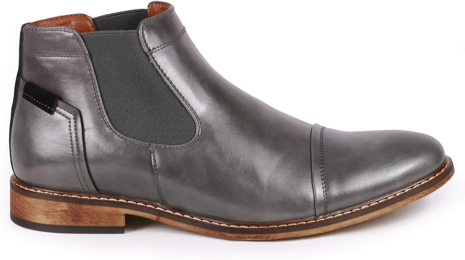 Metrocharm MC148 Men's Cap Toe Formal Dress Casual Ankle Chelsea Boot