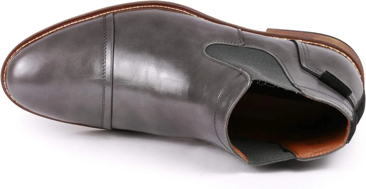 Metrocharm MC148 Men's Cap Toe Formal Dress Casual Ankle Chelsea Boot