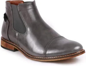 Metrocharm MC148 Men's Cap Toe Formal Dress Casual Ankle Chelsea Boot
