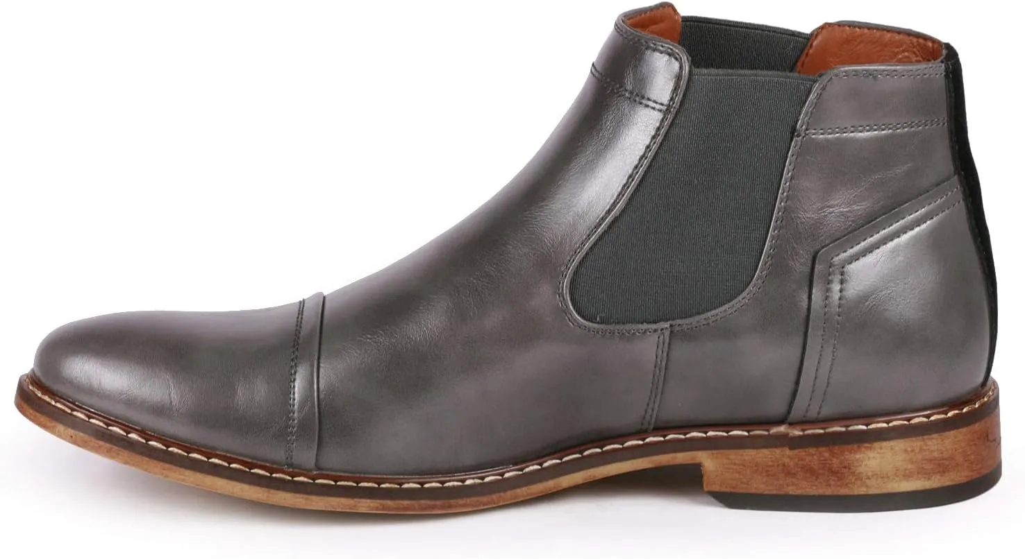 Metrocharm MC148 Men's Cap Toe Formal Dress Casual Ankle Chelsea Boot