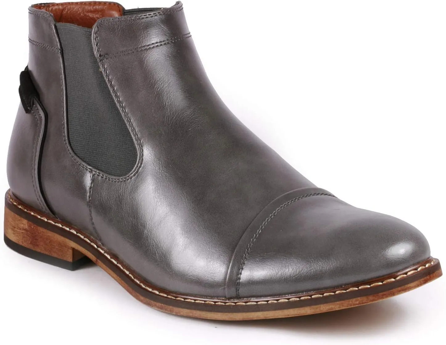 Metrocharm MC148 Men's Cap Toe Formal Dress Casual Ankle Chelsea Boot
