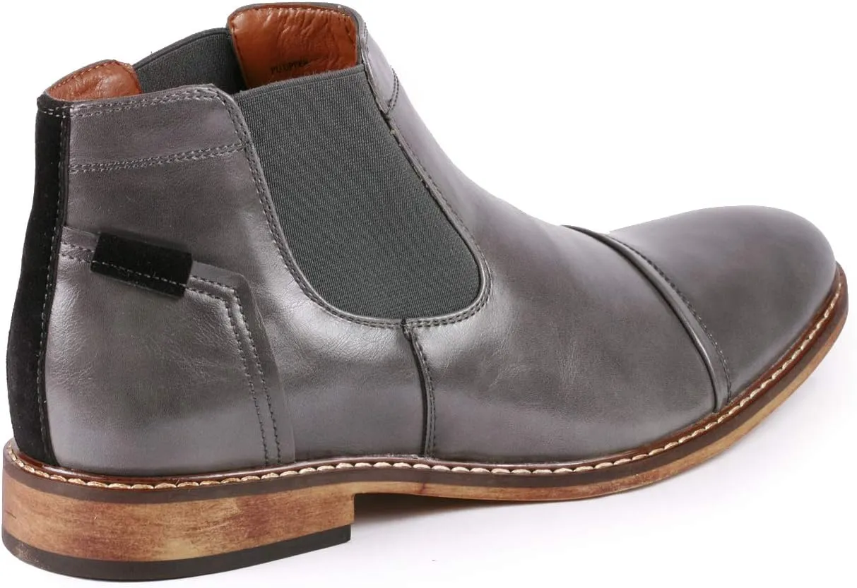 Metrocharm MC148 Men's Cap Toe Formal Dress Casual Ankle Chelsea Boot
