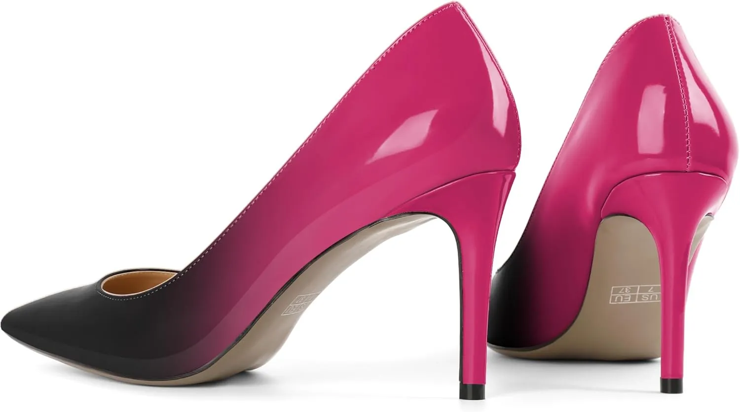 Mettesally Women's Pointed Toe High Heels Gradient Pumps Stiletto Heels Usual Wedding Party Dress Shoes