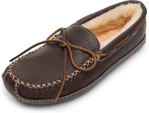 Minnetonka Mens Sheepskin Moose Slipper