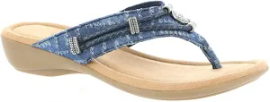 Minnetonka Silverthorne Thong Women's Sandal, 5 C/D US, Blue-Tie Dye