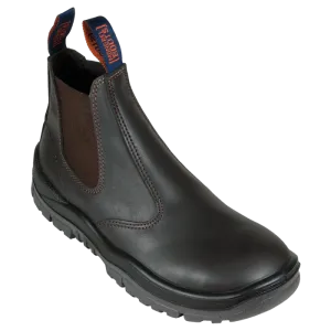 MONGREL 240030 OIL KIP ELASTIC SIDED SAFETY BOOT - BROWN