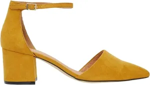 MOOMMO Women Chunky Heel Pumps Ankle Strap D’Orsay Pointed Toe 2 Inch Low Block Heel Sandals Closed Toe Slim Strap Classic Dress Shoes for Work Office Ladies Party Wedding 4-11 M US