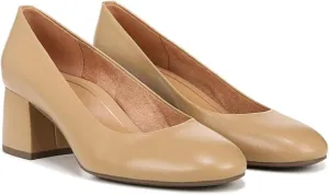 MOOMMO Women's Classic Chunky Block Heel Suede Pumps Round Closed Toe Slip On 2" Low Thick Heels Dress Shoes Matte Patent Leather Spring Fashion Office Work Pump Basic Shoe Elegant Wedding 4-11 M US