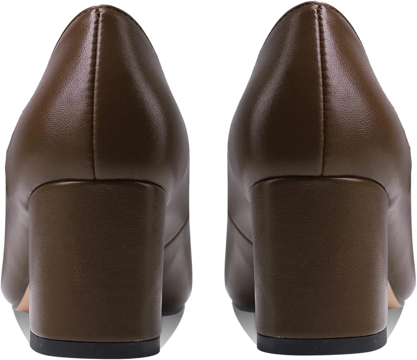 MOOMMO Women's Classic Chunky Block Heel Suede Pumps Round Closed Toe Slip On 2" Low Thick Heels Dress Shoes Matte Patent Leather Spring Fashion Office Work Pump Basic Shoe Elegant Wedding 4-11 M US