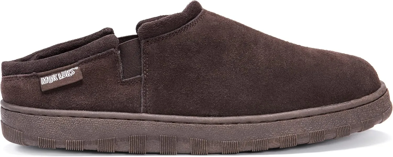 Muk Luks Men's Matt Printed Berber Suede Clog Slipper