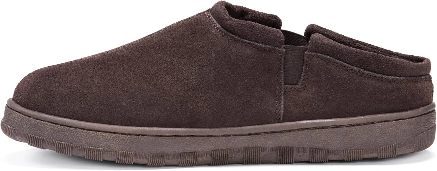 Muk Luks Men's Matt Printed Berber Suede Clog Slipper