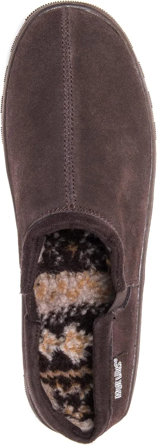 Muk Luks Men's Matt Printed Berber Suede Clog Slipper