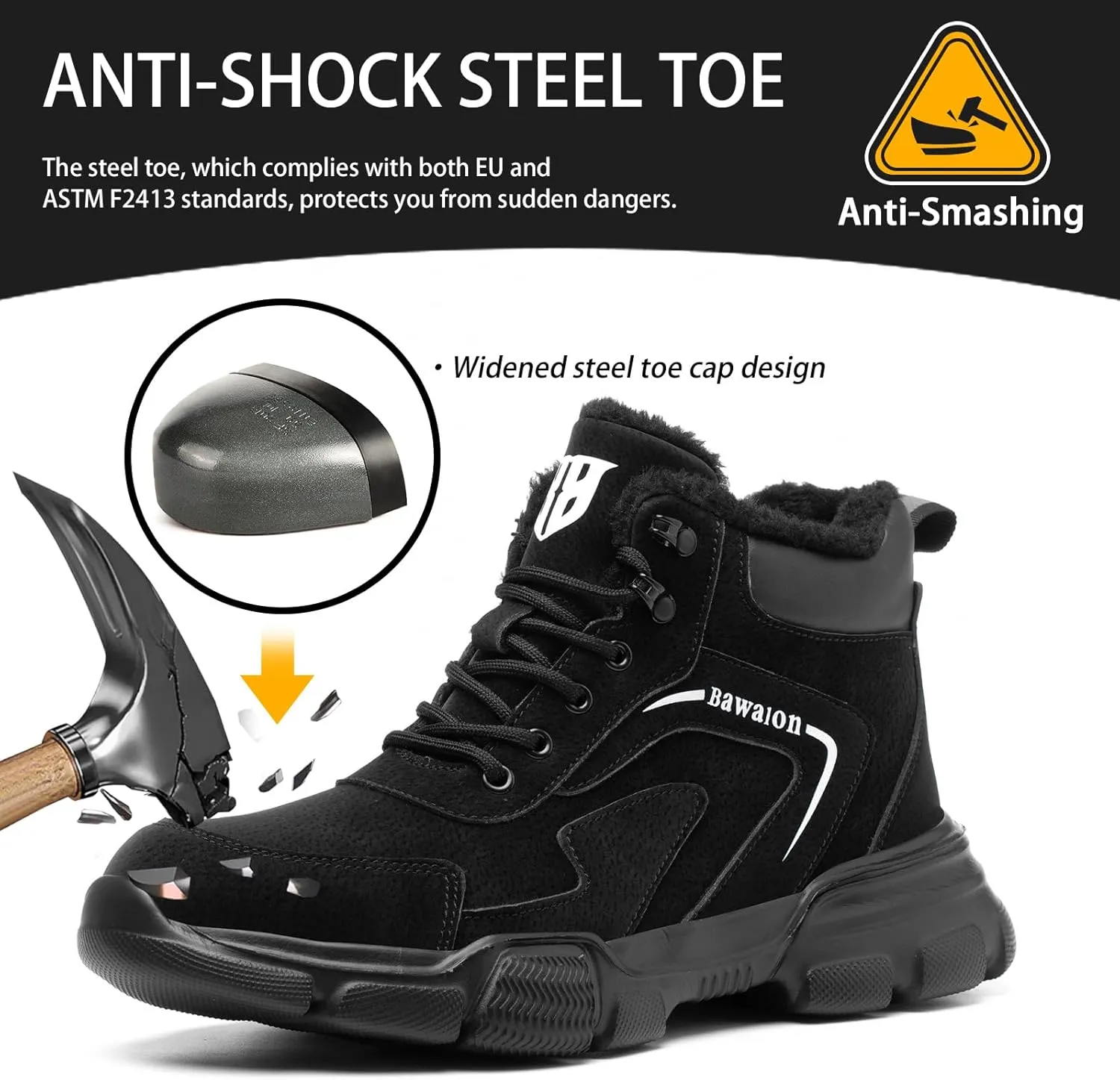 Nasogetch Waterproof Work Boots for Men Women Steel Toe Boots Lightweight Indestructible Slip Resistant Construction Safety Boots