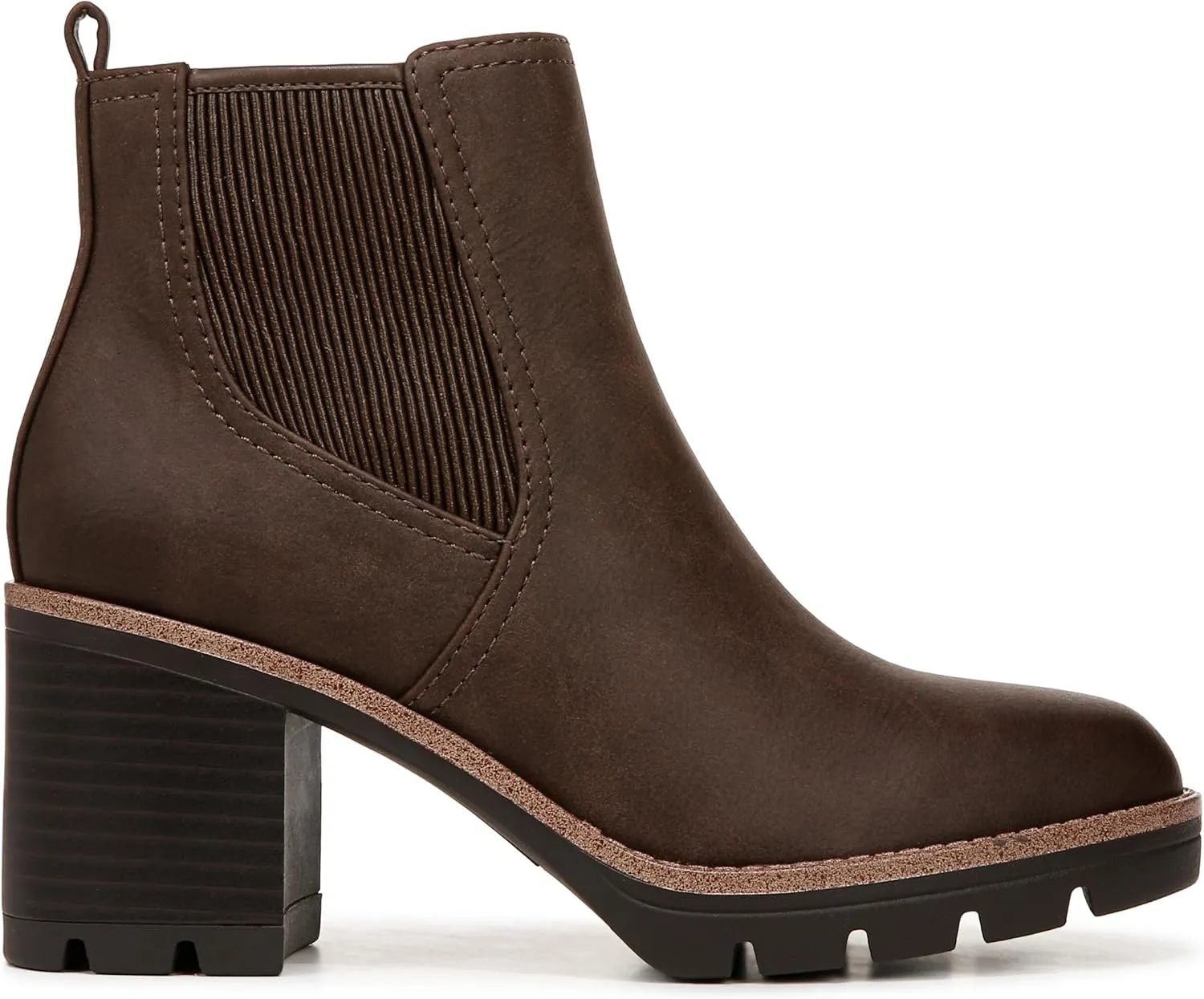 Naturalizer Women's Madalynn Gore Lug Sole Heeled Ankle Bootie