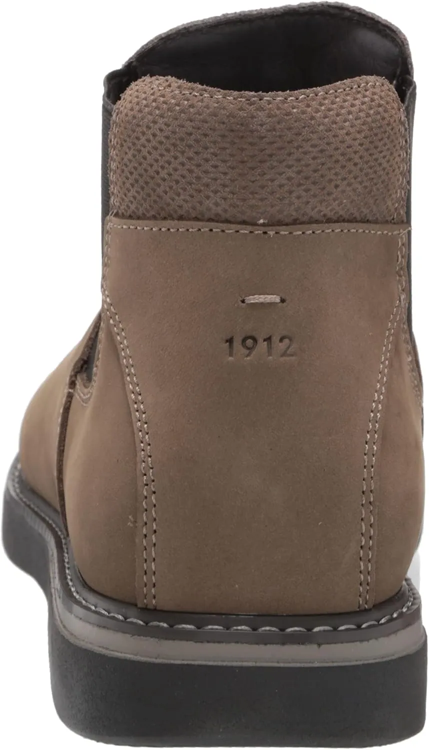 Nunn Bush Men's Bayridge Plain Toe Chelsea Lightweight Leather Boot with Elastic for Easy