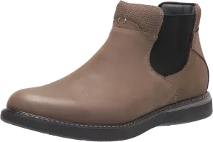 Nunn Bush Men's Bayridge Plain Toe Chelsea Lightweight Leather Boot with Elastic for Easy