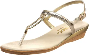Onex Women's Cabo Thong Sandal,Platinum Leather,10 M US