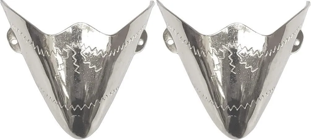 Pair Metal Toe Tips/Caps Western Filigree O/S Silver