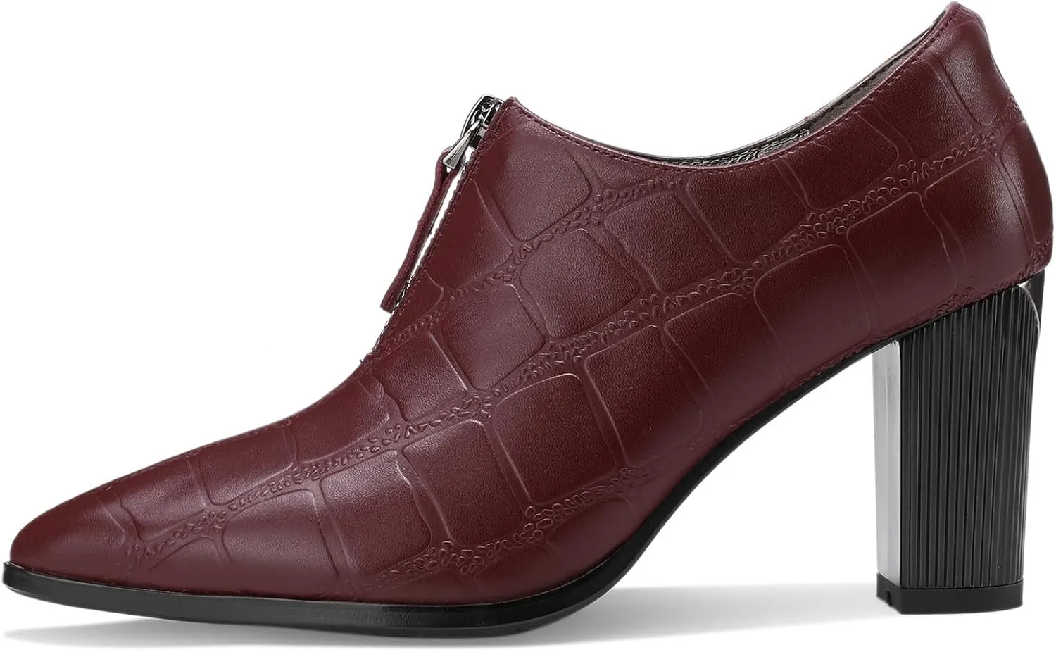 Patent Leather Ankle Boots for Women Chunky Block Pointed Toe Extra Wide Booties Botas Para Mujer High Heels Dress Warm Lined Classic Ladies Comfortable Dressy 3 Inch Boot