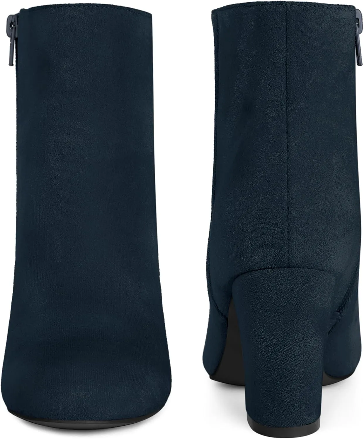 Perphy Round Toe Chunky High Heels Ankle Boots for Women