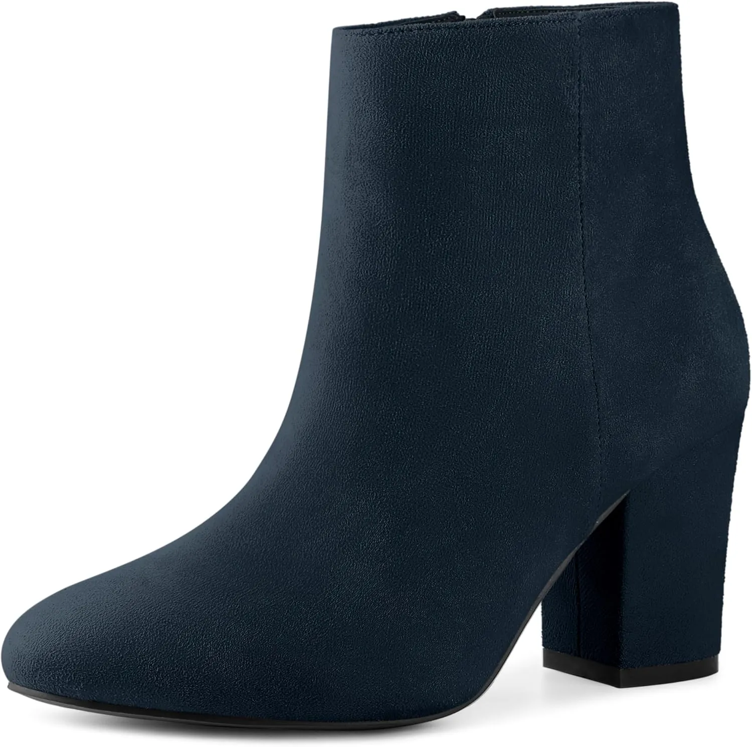 Perphy Round Toe Chunky High Heels Ankle Boots for Women