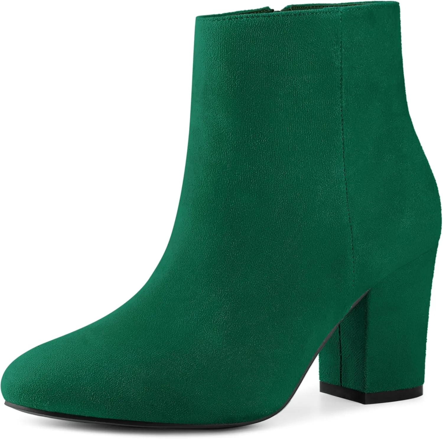 Perphy Round Toe Chunky High Heels Ankle Boots for Women