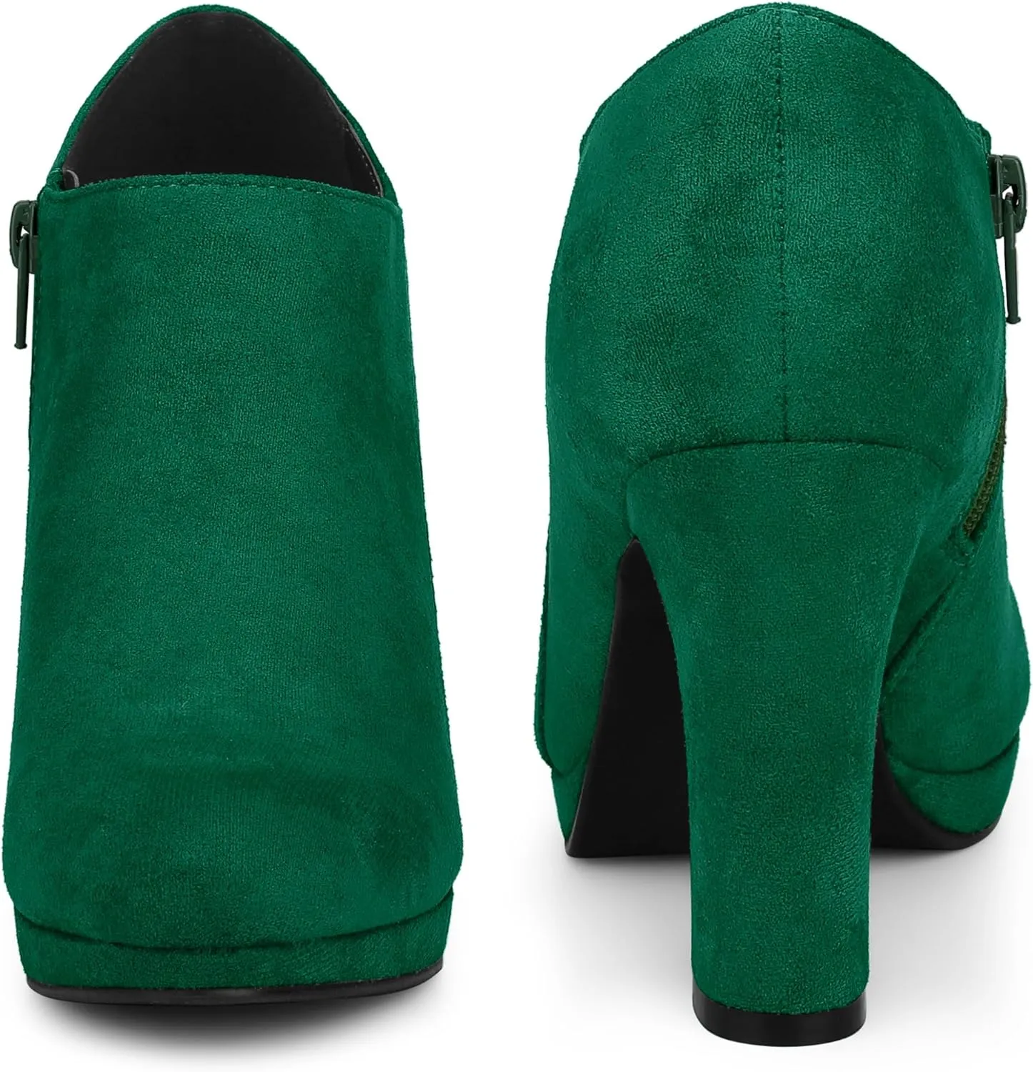 Perphy Round Toe Platform Block Heel Ankle Booties for Women