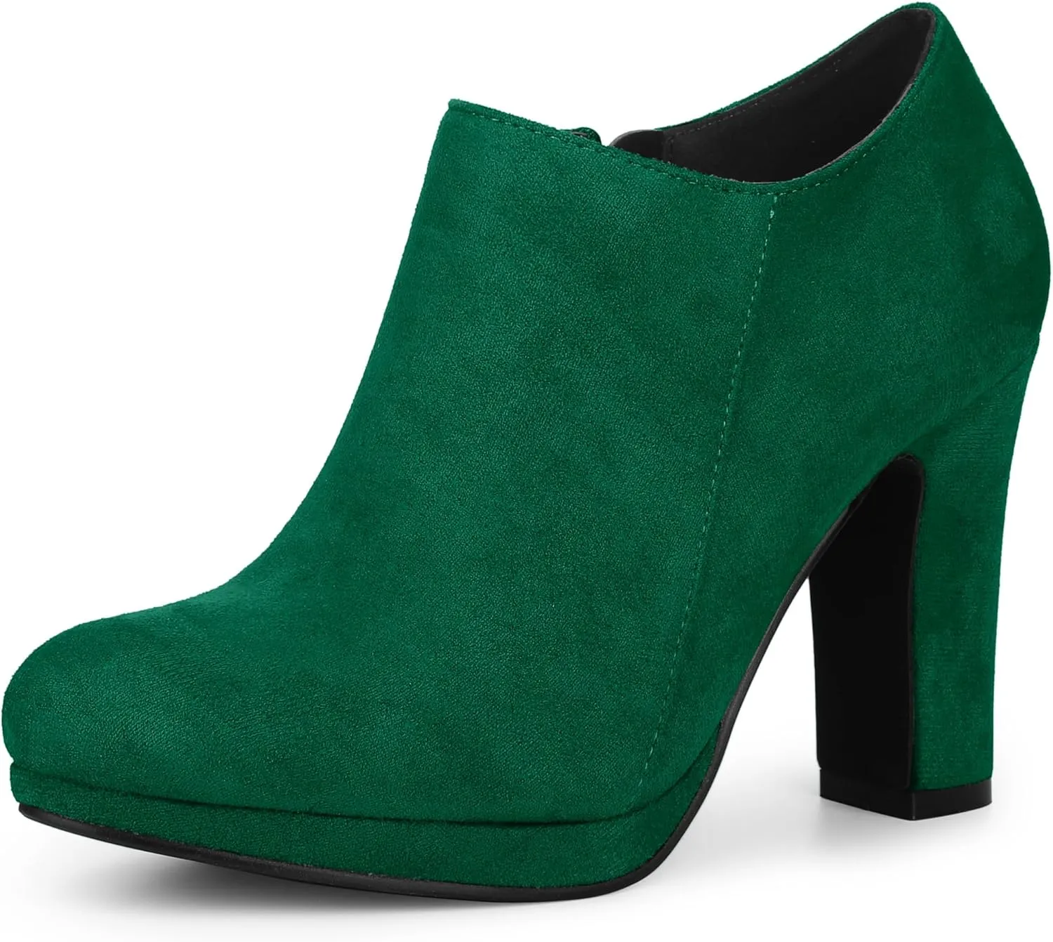 Perphy Round Toe Platform Block Heel Ankle Booties for Women