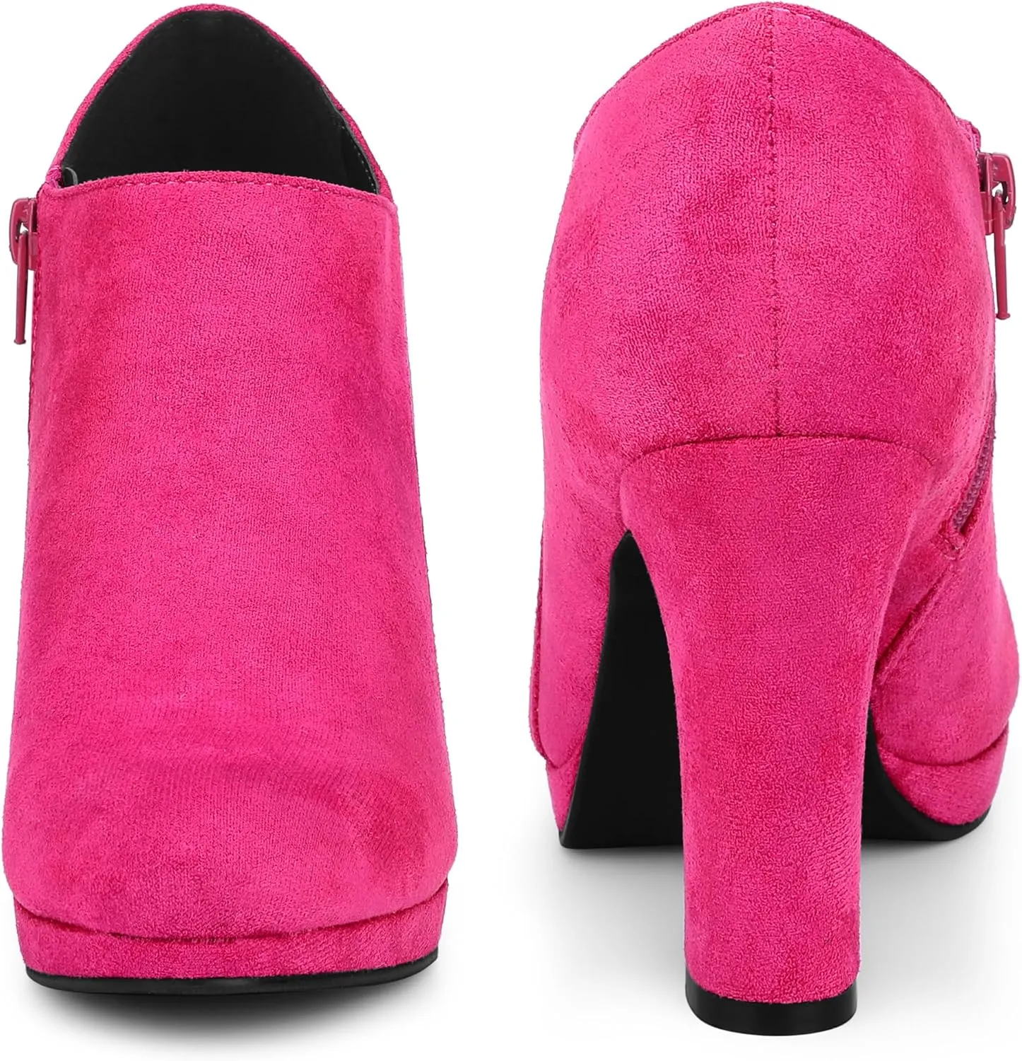 Perphy Round Toe Platform Block Heel Ankle Booties for Women