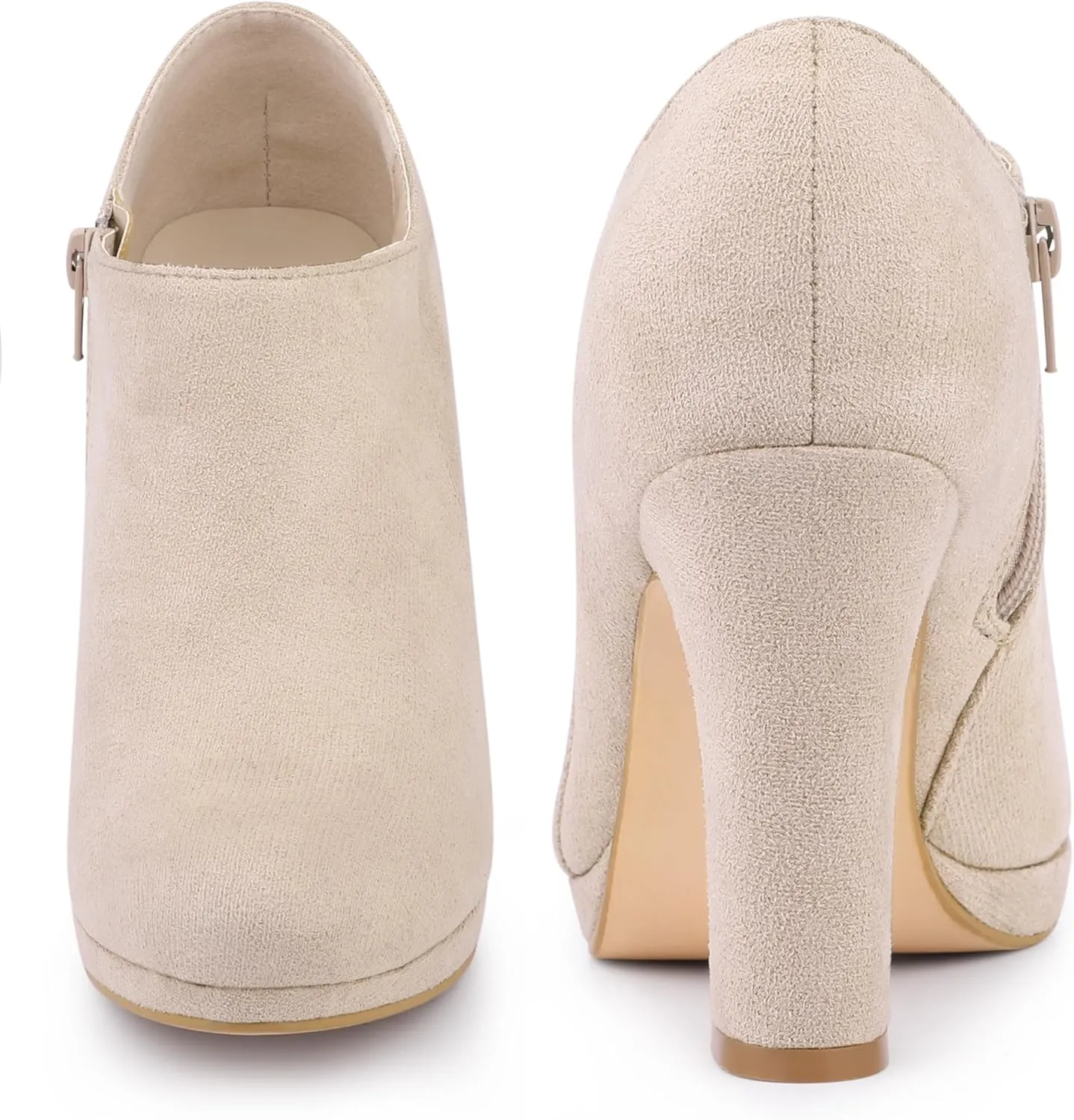 Perphy Round Toe Platform Block Heel Ankle Booties for Women