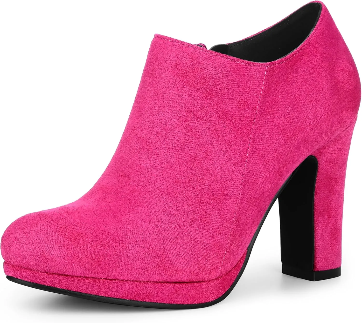 Perphy Round Toe Platform Block Heel Ankle Booties for Women