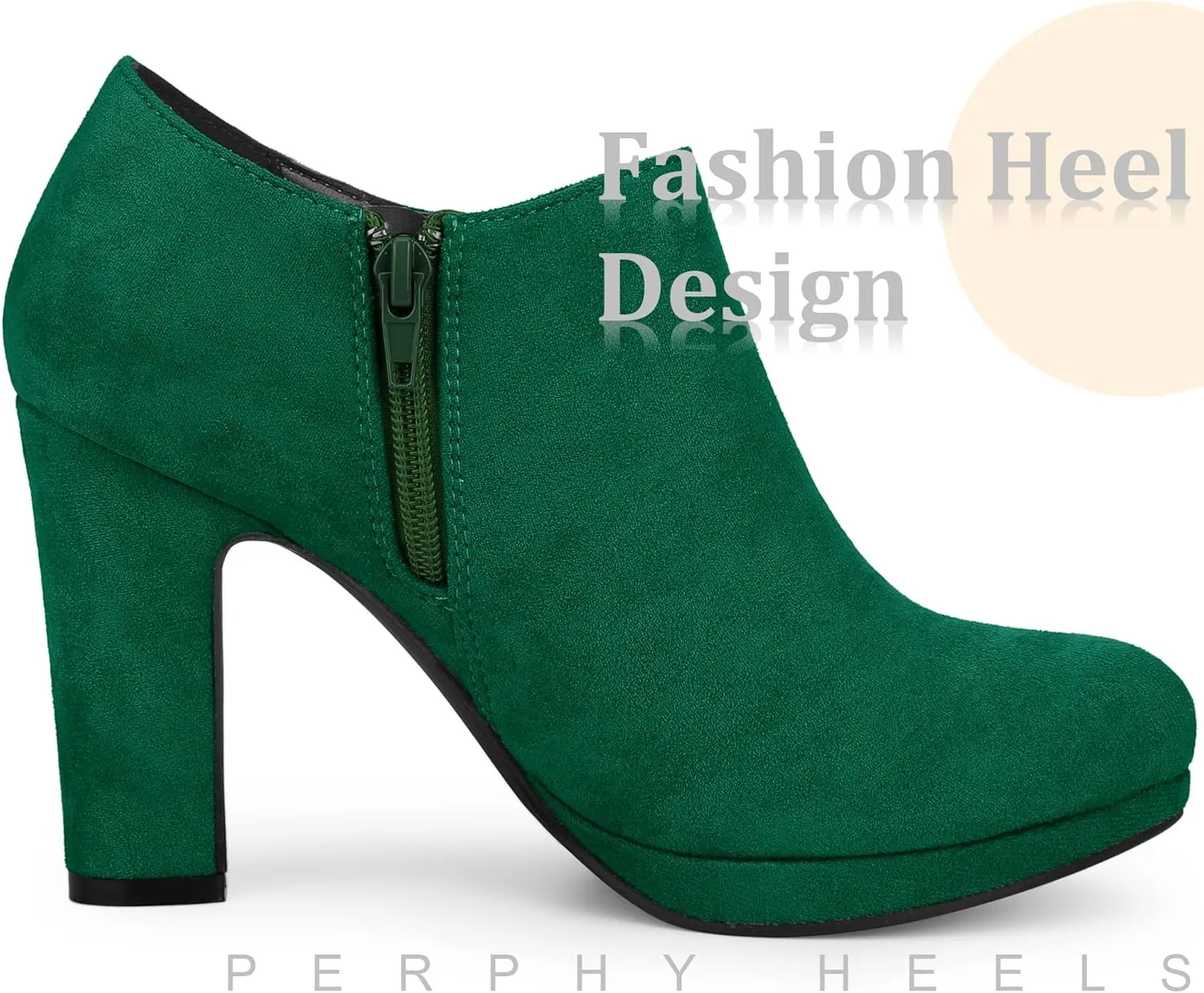 Perphy Round Toe Platform Block Heel Ankle Booties for Women